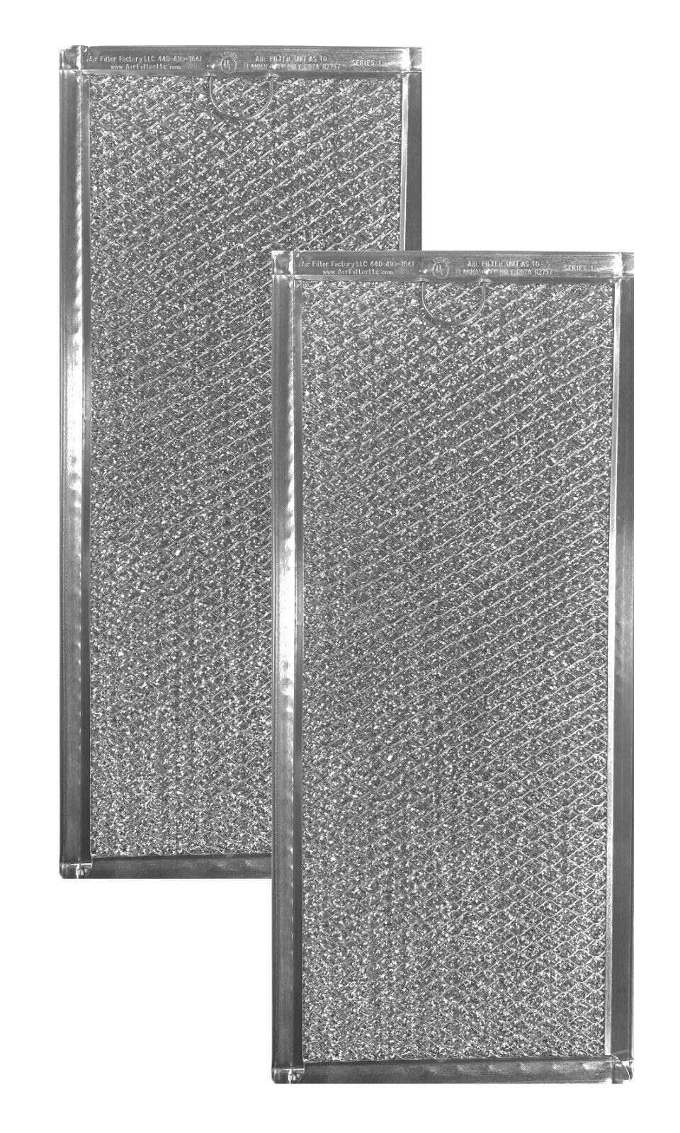 (2 PACK) COMPATIBLE With Replacement for Whirlpool 4393790 ALUMINUM GREASE MICROWAVE FILTERS