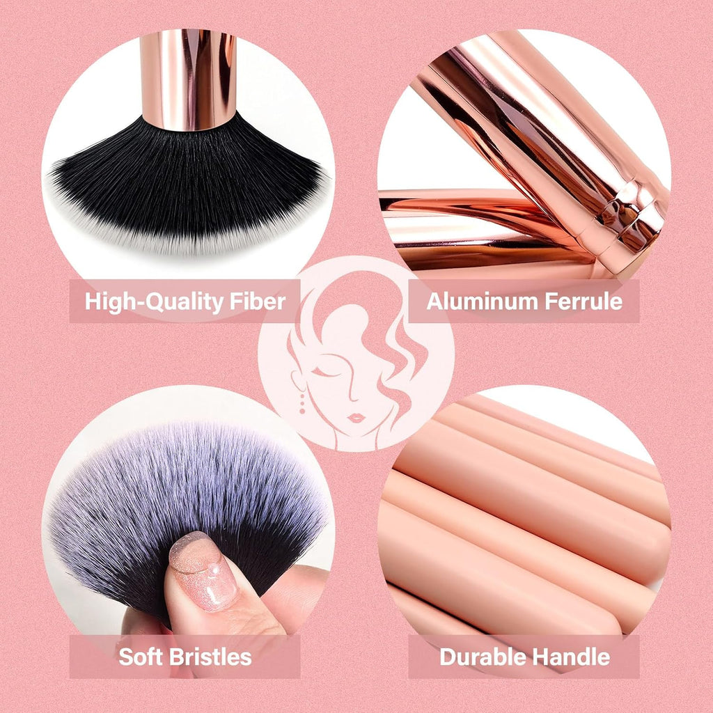 Makeup Brushes Set, Mlemle Professional 26 Pcs Makeup Kit, Include Powder Foundation Concealers Blush Eye shadows
