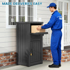 Package Delivery Box for Outside, Parcel Drop Box, Black, 60 Gallon | Large, Lockable & Weatherproof, Anti-Theft