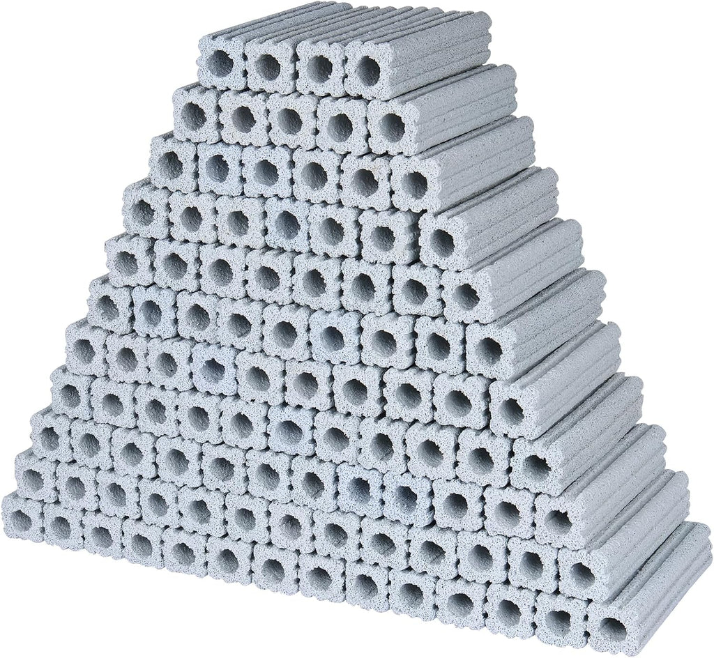 Ceramic Bio Filter Media for Aquarium Sump Canister Pond Fish Tank, Vast Surface Area (6.2" Length / 90pcs)