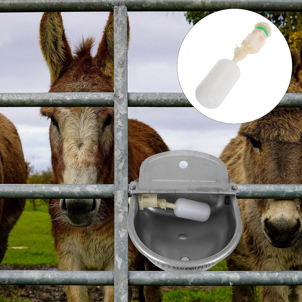 Automatic Float Valve for Livestock and Sheep White Plastic | Adjustable Arm, Automatic Refill Control, Wear