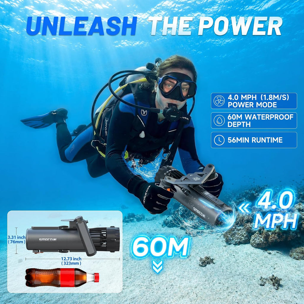 Underwater Scooter, Sea Scooter, 4 MPH, 197 FT Waterproof