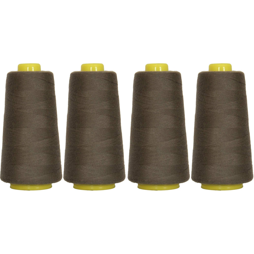 Polyester Serger Thread, 4 Cone Pack 2750yd 40/2, Pewter