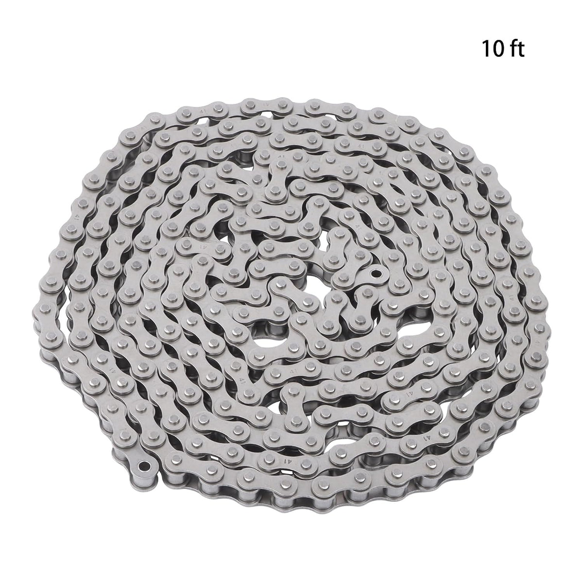 41 Roller Chain with 2 Connectors, 10 Feet