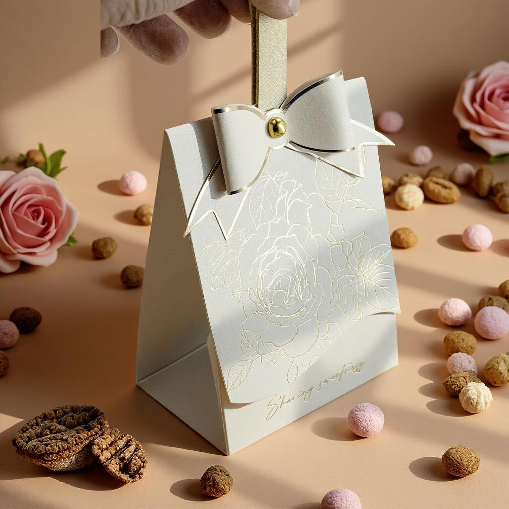 Small 30 PCS Elegant Candy Gift Box, Ivory