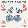 M10 T Nuts for Wood: 30 Pack