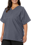 Essentials Unisex Relaxed Fit 1-Pocket V-Neck Scrub Top 7502 Steel Grey