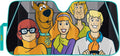 003951R01 Warner Bros. Scooby-Doo Group Accordian Sunshade for Car Truck SUV, Silver