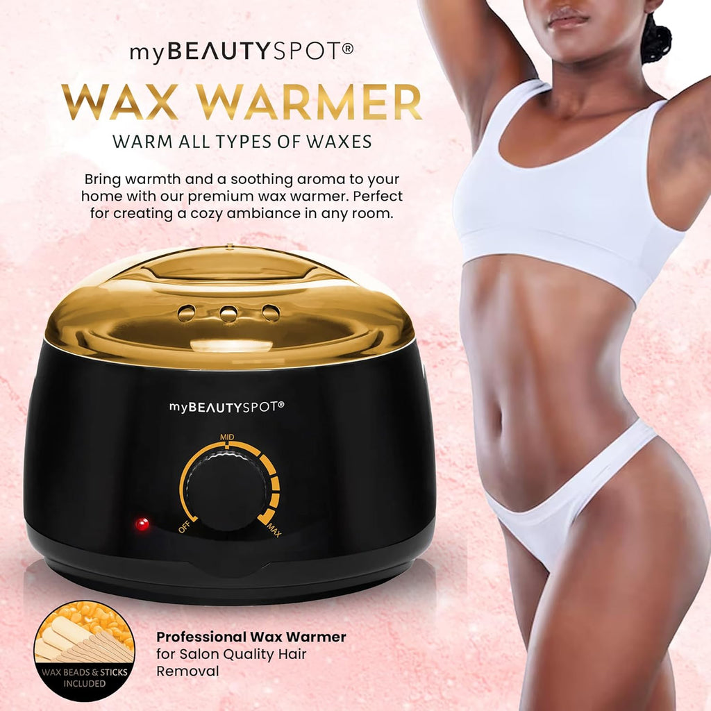 Wax Warmer for Hair Removal Kit – Wax Machine Kit for Women – At Home Hair Removal Wax Kit – Full Body Bikini
