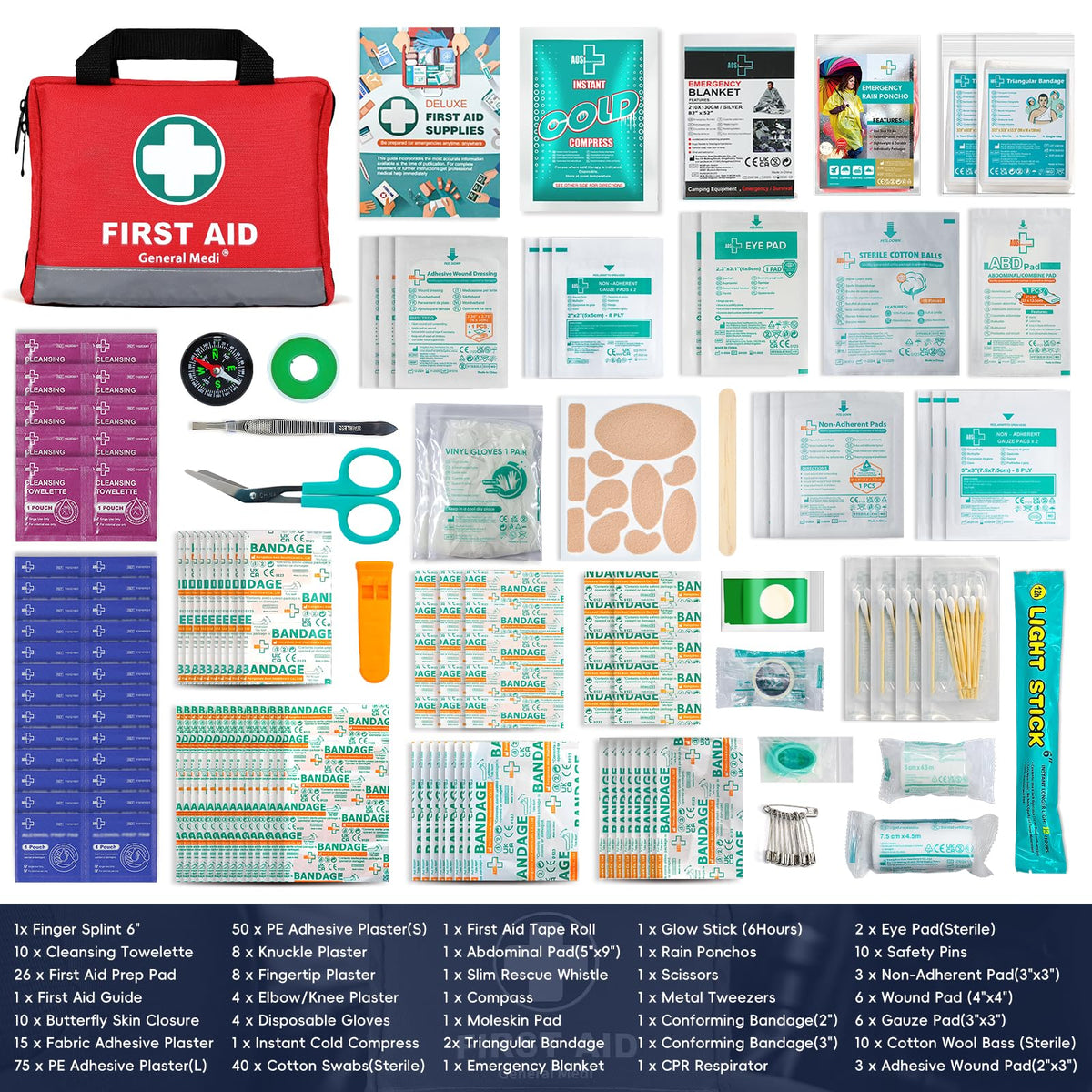 309 Piece First Aid Kit - Emergency Kit