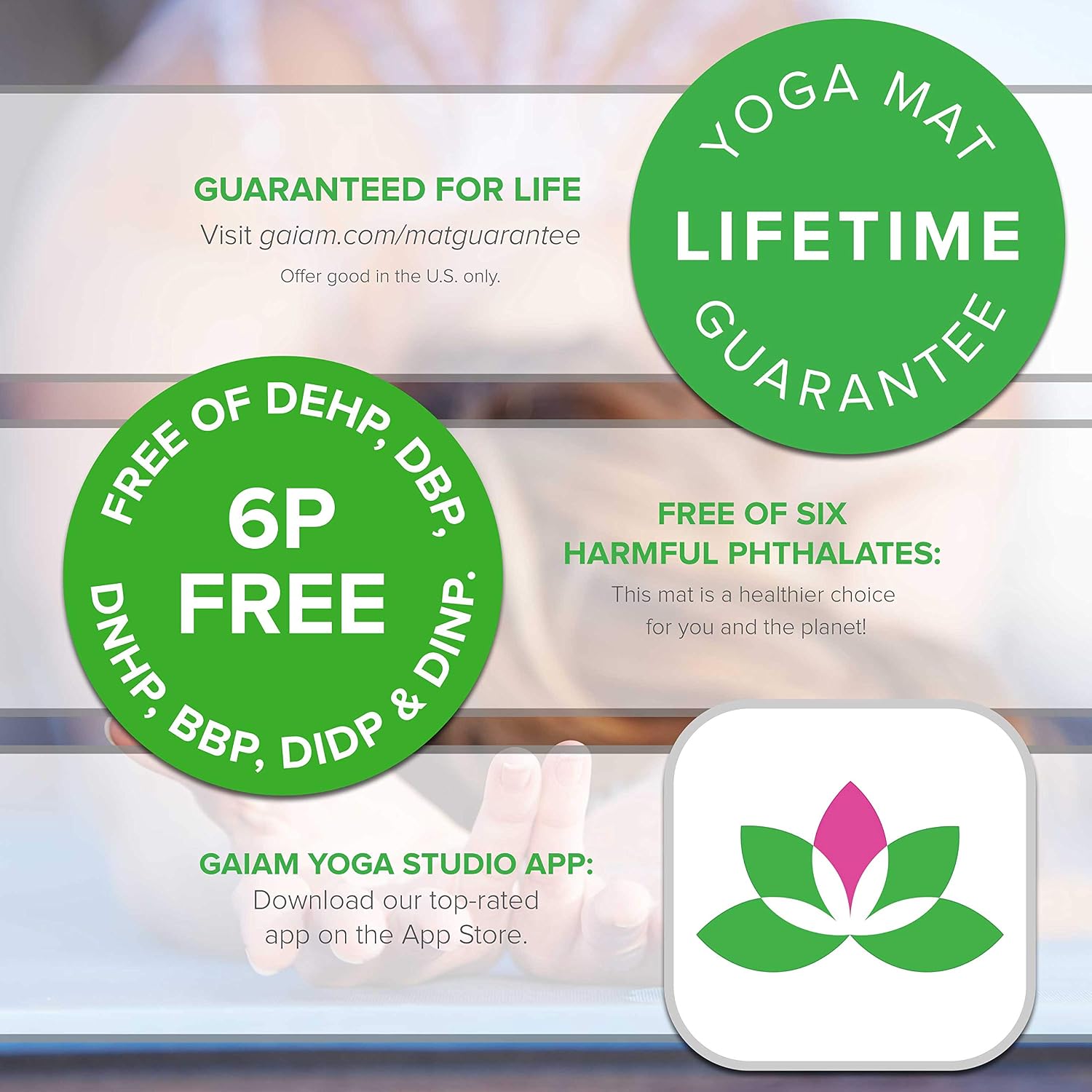 Yoga Mat - Premium Print Reversible Extra Thick Non Slip Exercise & Fitness Mat for All Types of Yoga, Pilates &