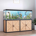 125-150 Gallon Fish Tank Stand with Power Outlet & Cabinet, Natural