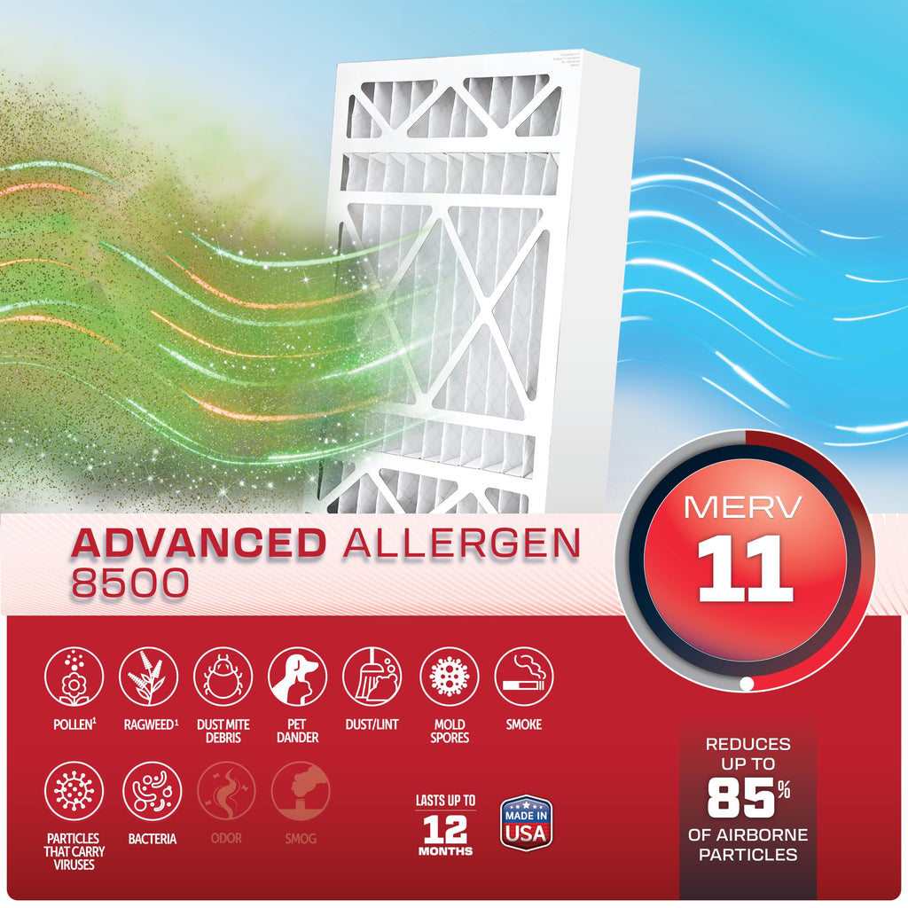 16x25x4 Air Filter MERV 11 Advanced Allergen (3-Pack)