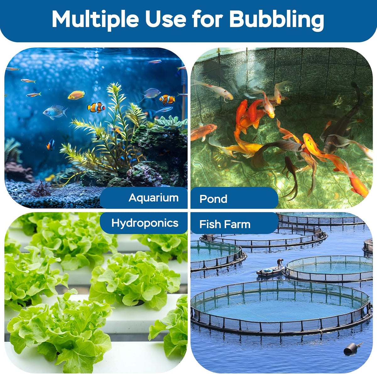 New Innovative Rubber Air Stone | Air Bubbler | Oxygen Air Diffuser | for Pond Aerator | Pond Aeration | for Large