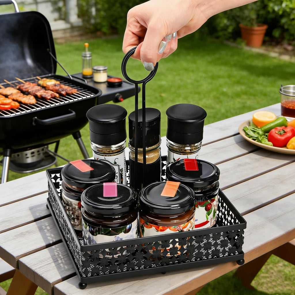 2 Pack Condiment Caddy, Including Number Card Holder