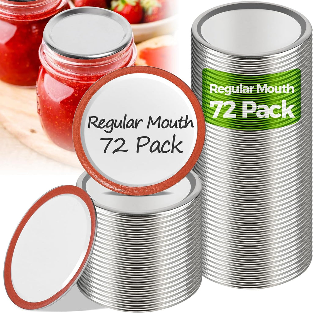 Regular Mouth Mason Jar Lids 72 Pack