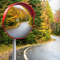 Convex Traffic Mirror - 32" Outdoor Driveway & Security Parabolic Safety Mirror, Acrylic Blind Spot Miror for Garage