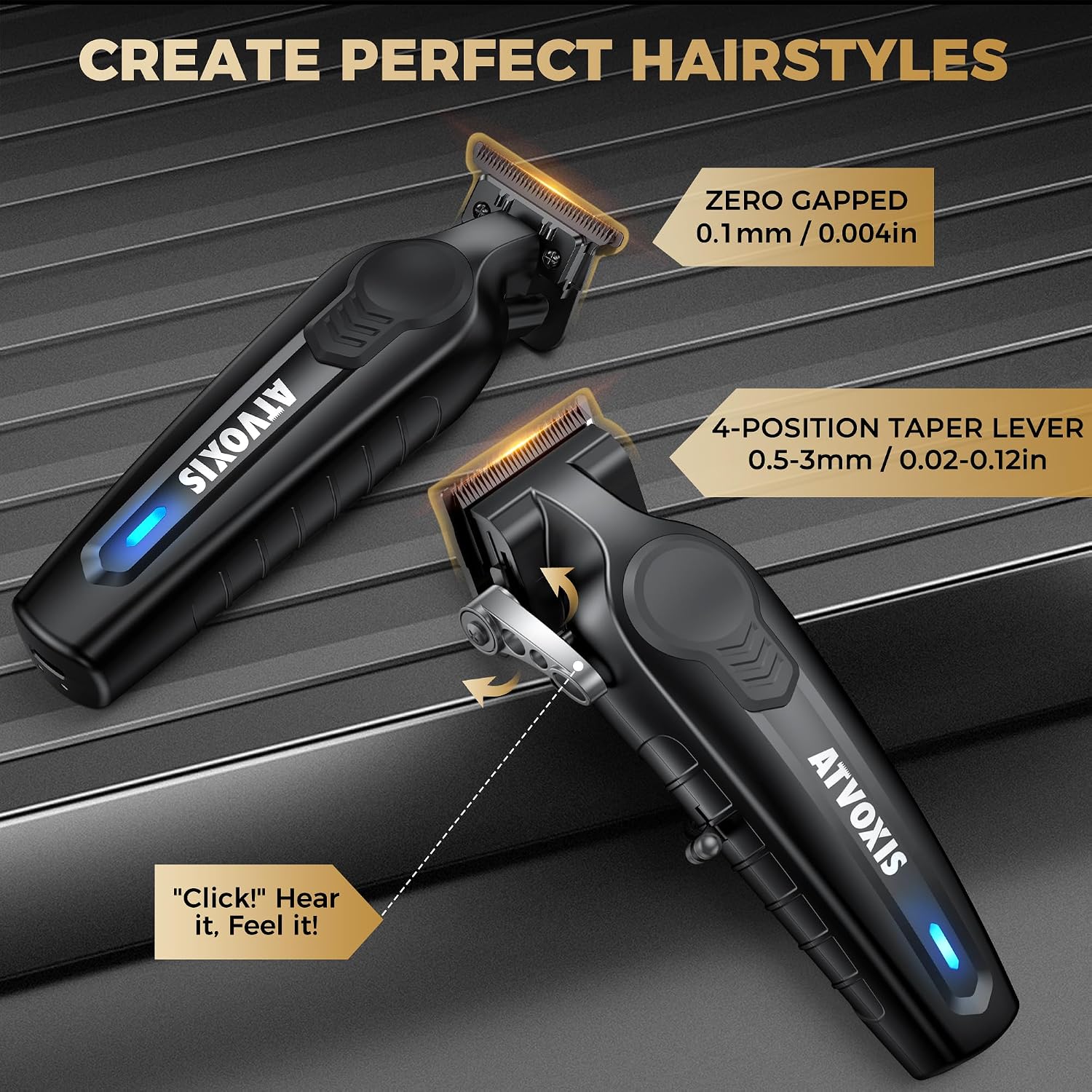 Hair Clippers for Men Professional, Barber Clippers and Trimmers Set, Cordless Hair Clippers, Hair Cutting Kit