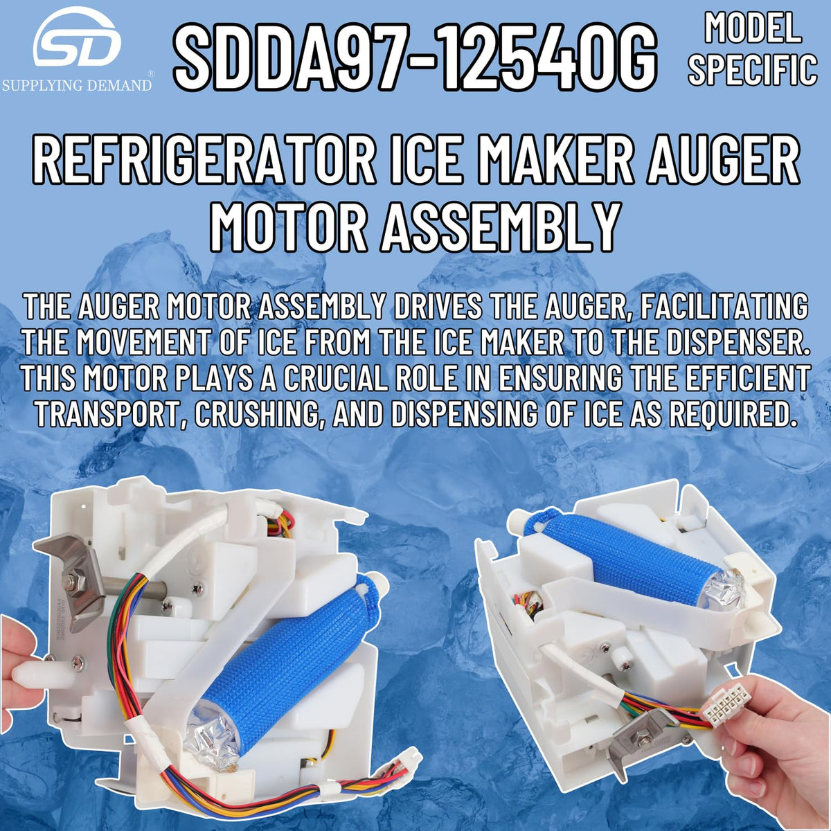 Supplying Demand DA97-12540G DA97-12540A Refrigerator Ice Maker Auger Motor Assembly Replacement Model Specific Not Universal