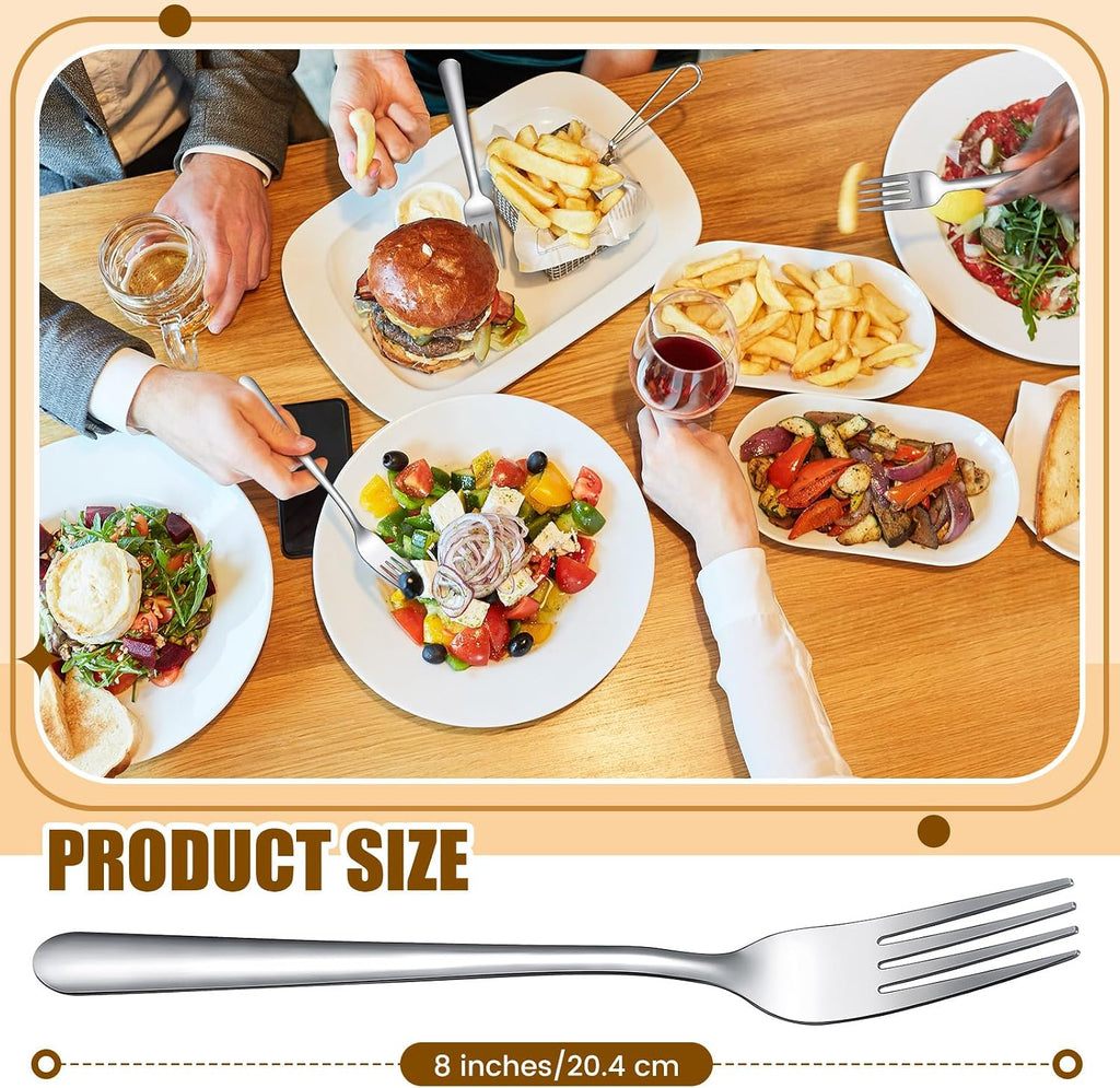 300 Pcs Stainless Steel Dinner Forks Set 8 Inch Bulk Metal Forks