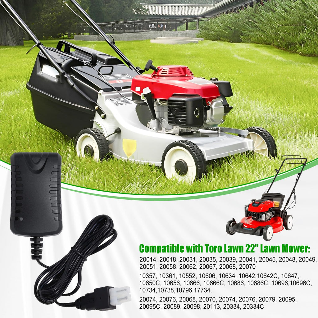 136-9126 Battery Charger Compatible with Toro 22" Lawn Mower Battery 12V
