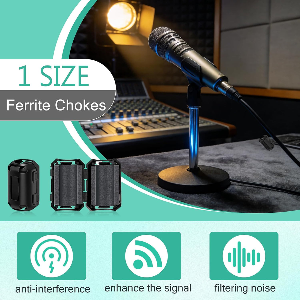 Windspeed 30P Snap on Ferrite Chokes 0.2IN/5MM RFI EMI Noise Ferrite Beads