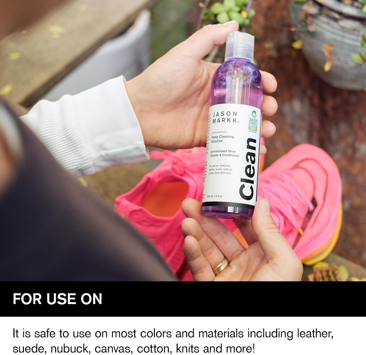 Deep Cleaning Solution, Shoe Cleaner, Cleans & Conditions, Sneaker Care, Ideal for Footwear, Safe for Leather, Suede