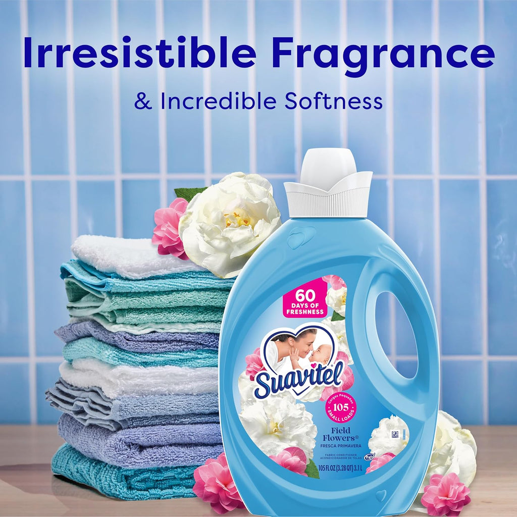Liquid Fabric Softener, Field Flowers Scent, 105 fl oz