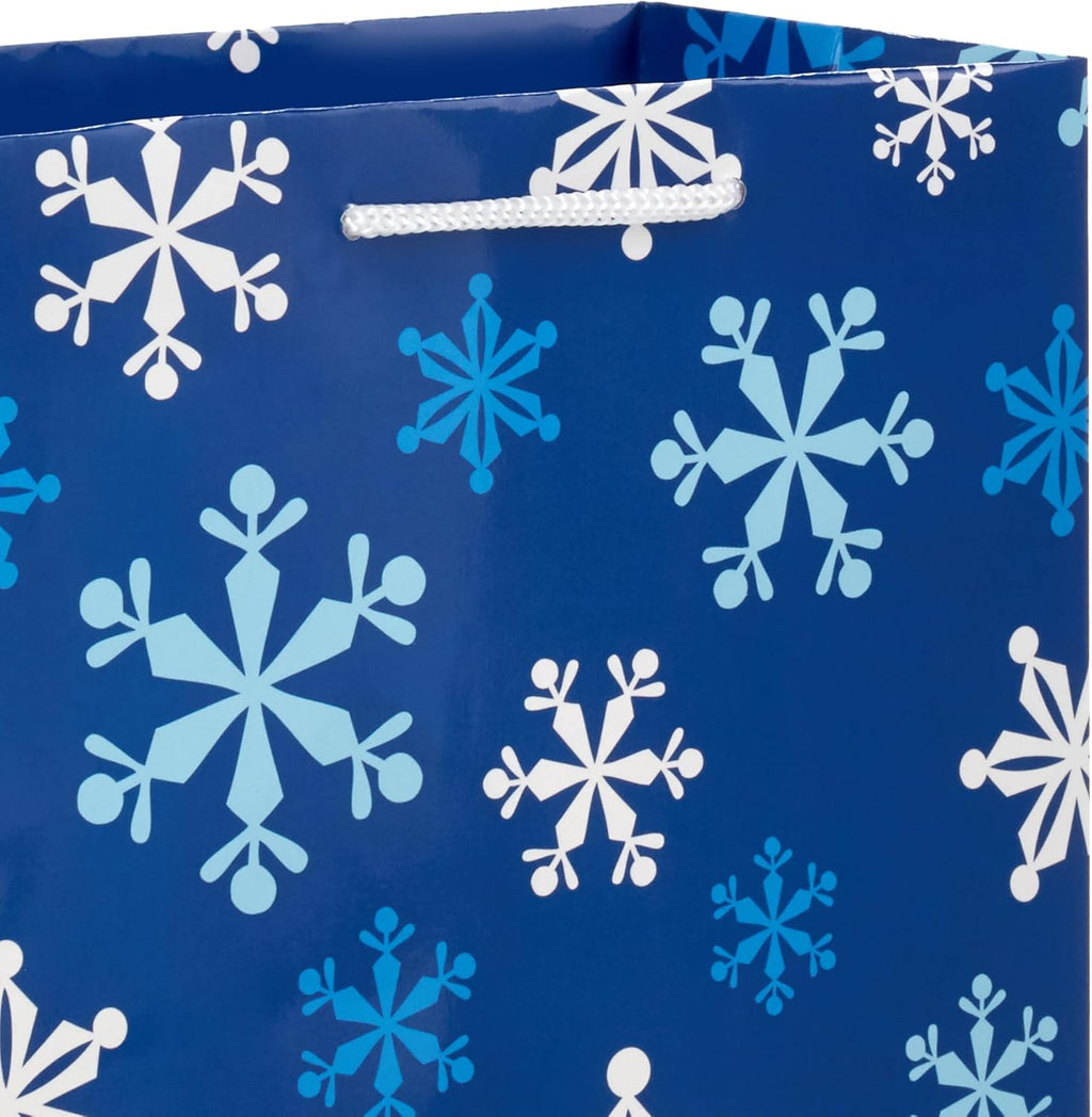 Image Arts Christmas Gift Bags, Assorted 16-Pack (Blue and White)