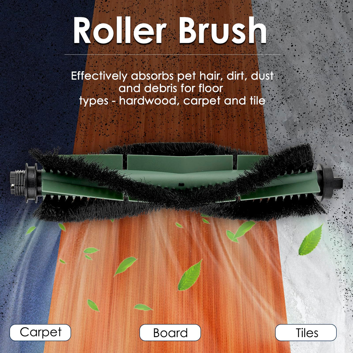 (3 Pack) Roomba 104 Roller Brushes for irobot Roomba 104, 105 Vac, 105 Combo, Vac Robot Vacuum Q0120, Vacuum 2 Essential Q0520, Robot Vacuum and Mop Combo Y0140 Y0110 Q011 Roller Brush