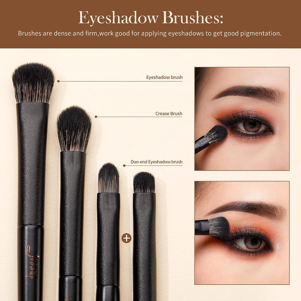 Eyeshadow Brush Set 10pcs Eye Makeup Brushes for Blending T337