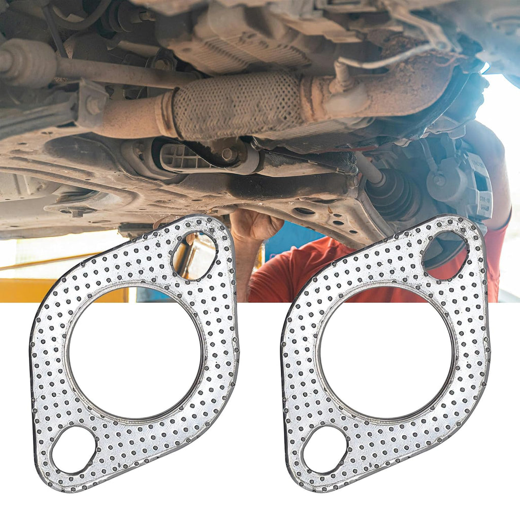 2 Inch Exhaust Gasket 2 Bolt Flange 51mm Graphite w/Fire Ring 2 Pcs