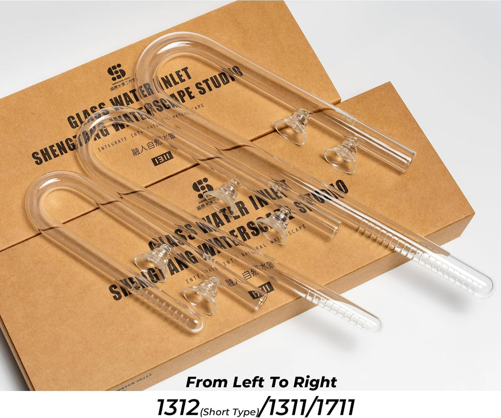 Aquarium Glass Lily Pipe for Fish Tank Canister Filter,Unique Outflow Surface Skimmer.Ideal for Shallow Fish Tank