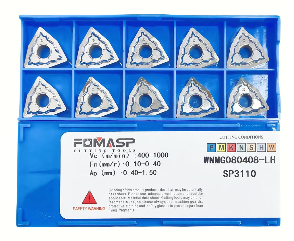 Carbide Inserts for Aluminum WNMG432/ WNMG080408 for Turning Cutting Tools10 PCS.
