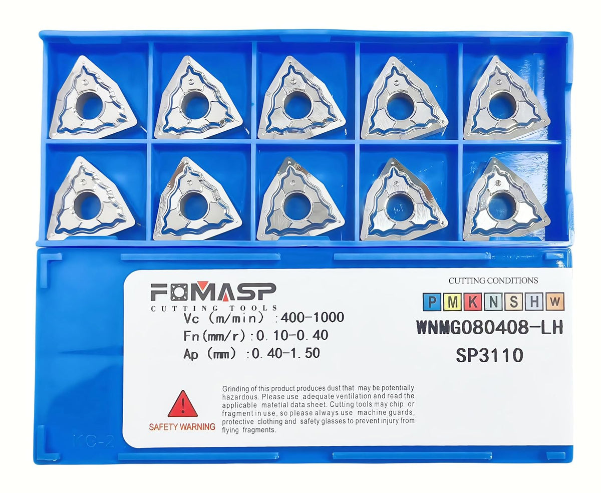 Carbide Inserts for Aluminum WNMG432/ WNMG080408 for Turning Cutting Tools10 PCS.