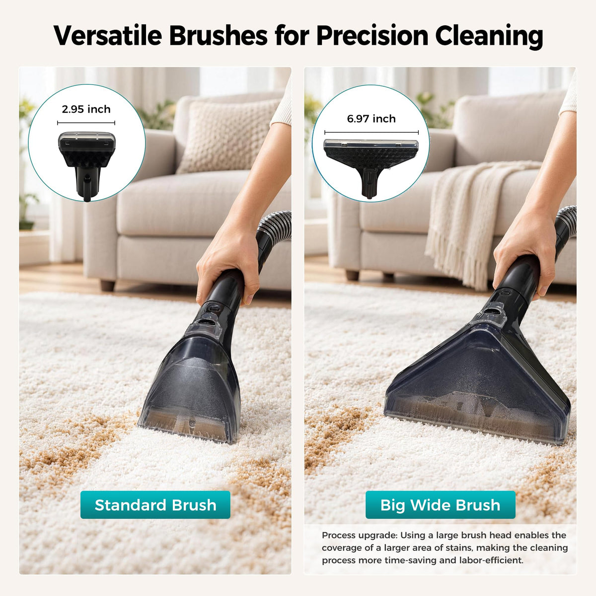Portable Carpet Cleaner Machine,18Kpa,Handheld,Mini,Spot Extractor for Pet