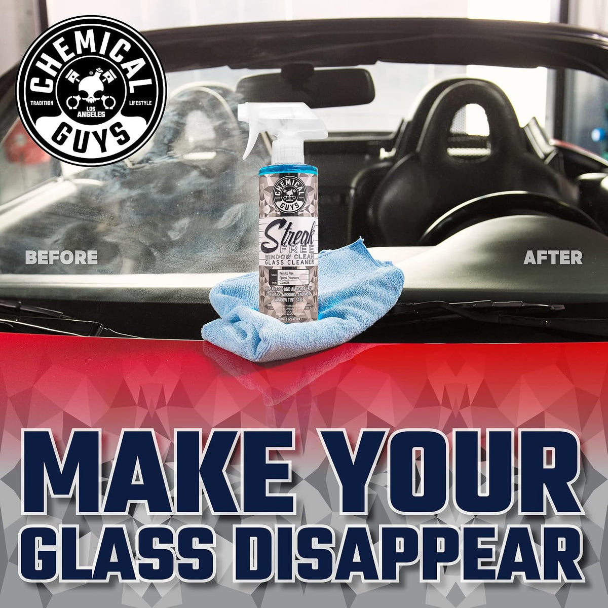 Streak-Free Glass & Window Cleaner for Tinted Windows, 16 oz