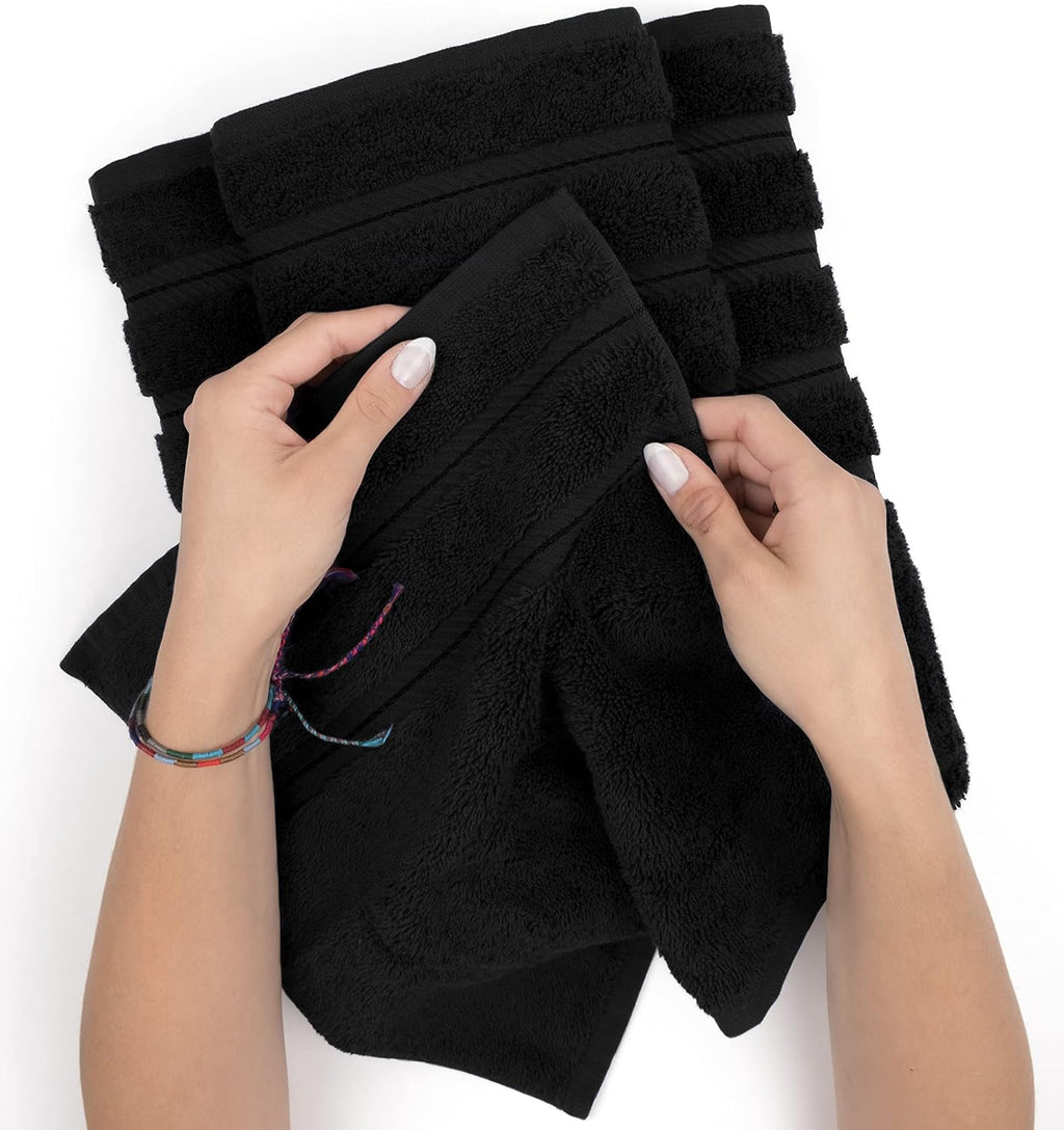 100% Cotton Luxury Turkish Towels, 6 Piece Towel Set | Soft Absorbent Quick Dry OEKO Tex Standard 100 Certificated