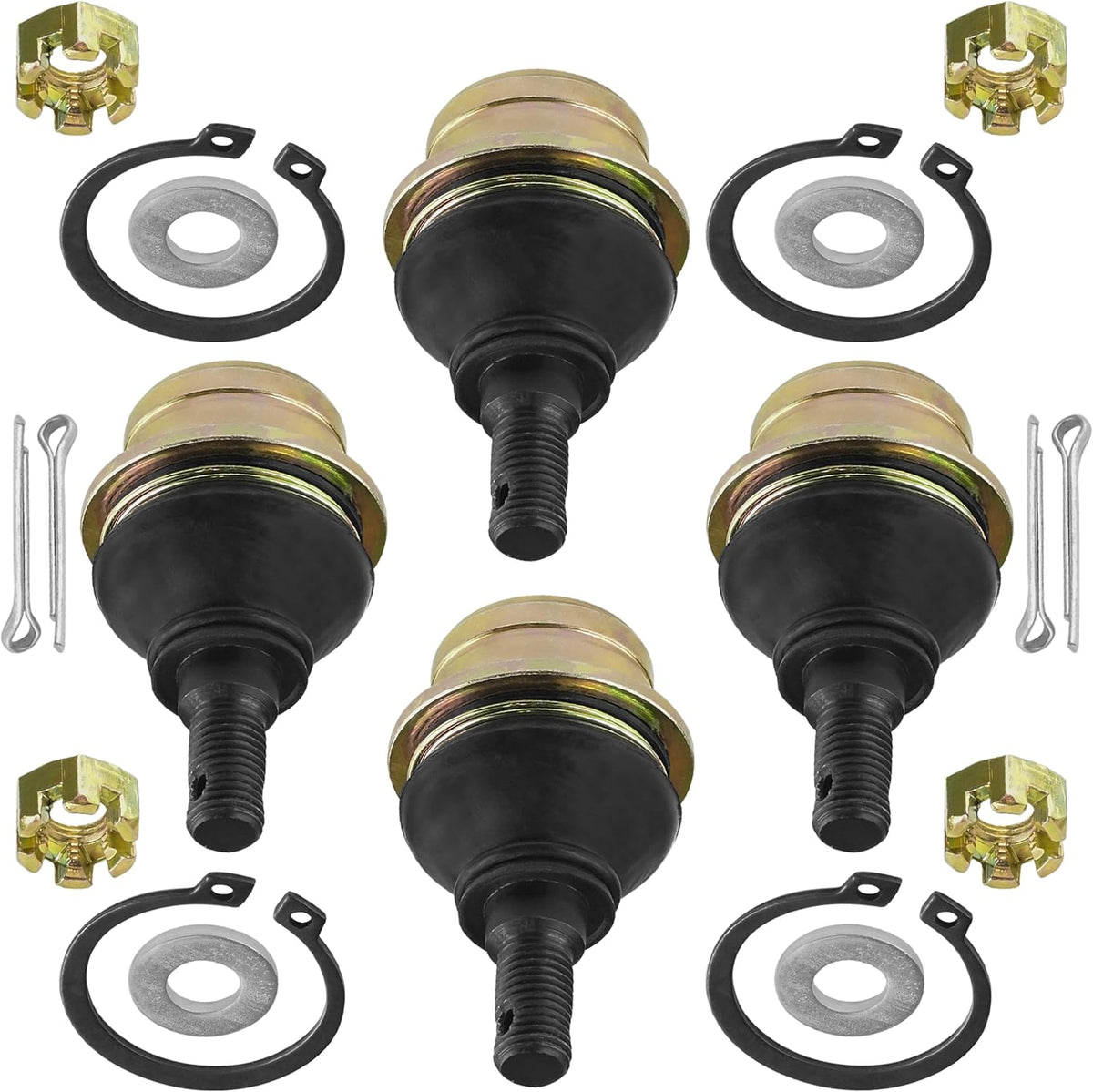Caltric 4 Upper and Lower Ball Joints Compatible With Suzuki Kingquad LT-A750X LTA750X 2008-2026