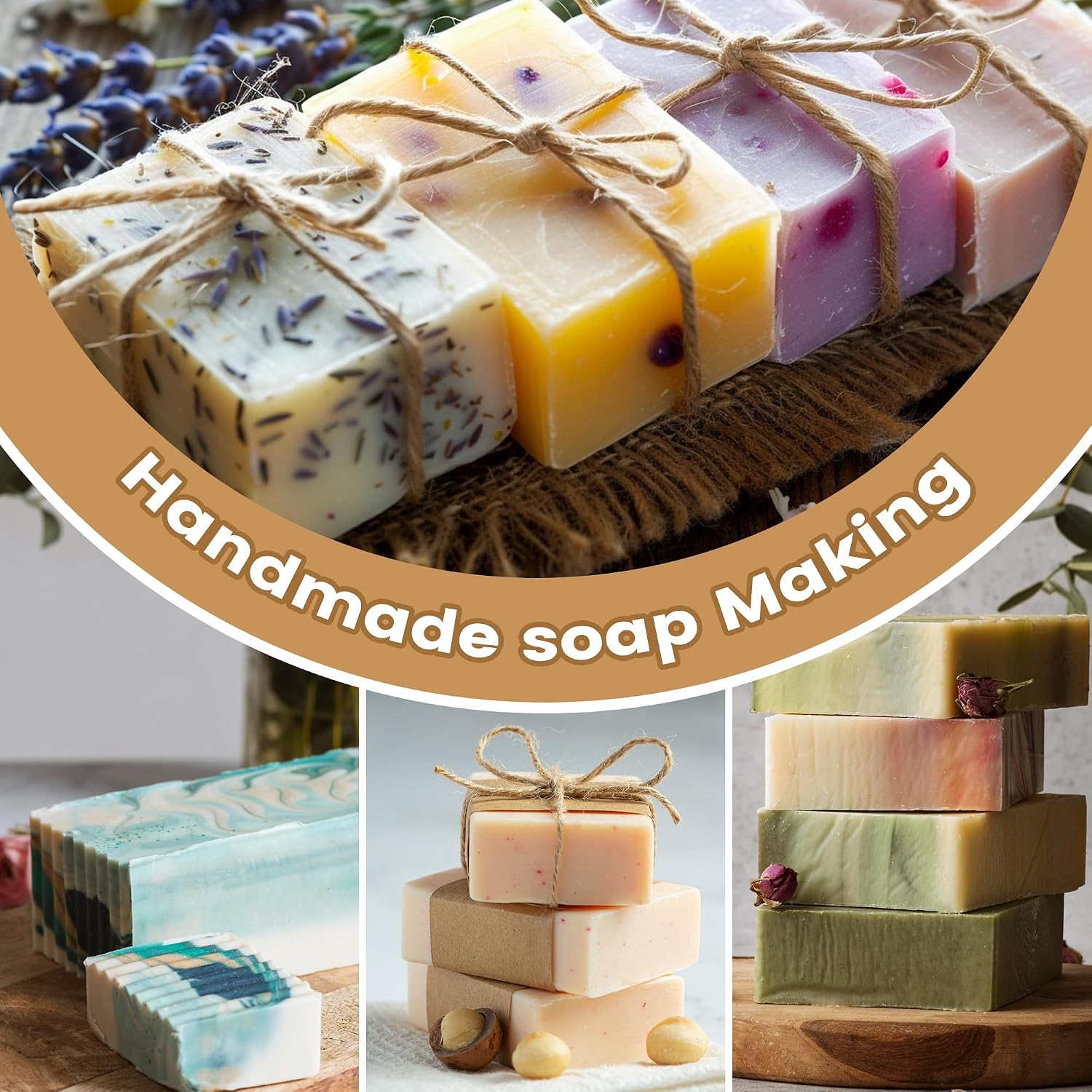 Deluxe Soap Making Kit for Adults DIY Soaps | All in One Soap Making Supplies Including Soap Melter, 4.4 lbs Soap