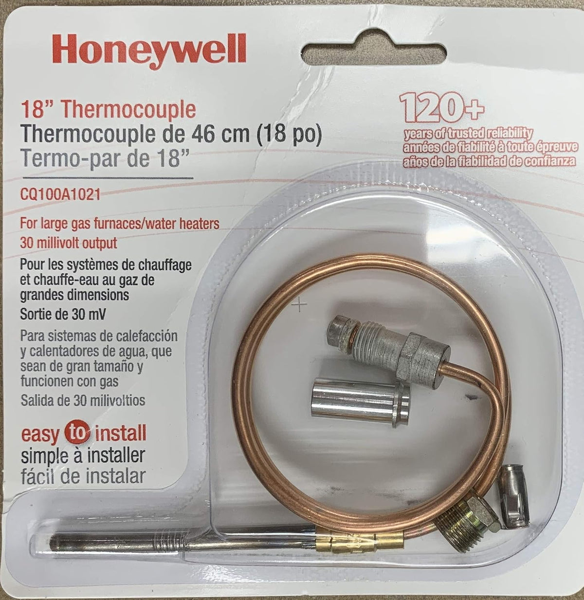 Honeywell CQ100A1021 18" Universal Thermocouple Kits