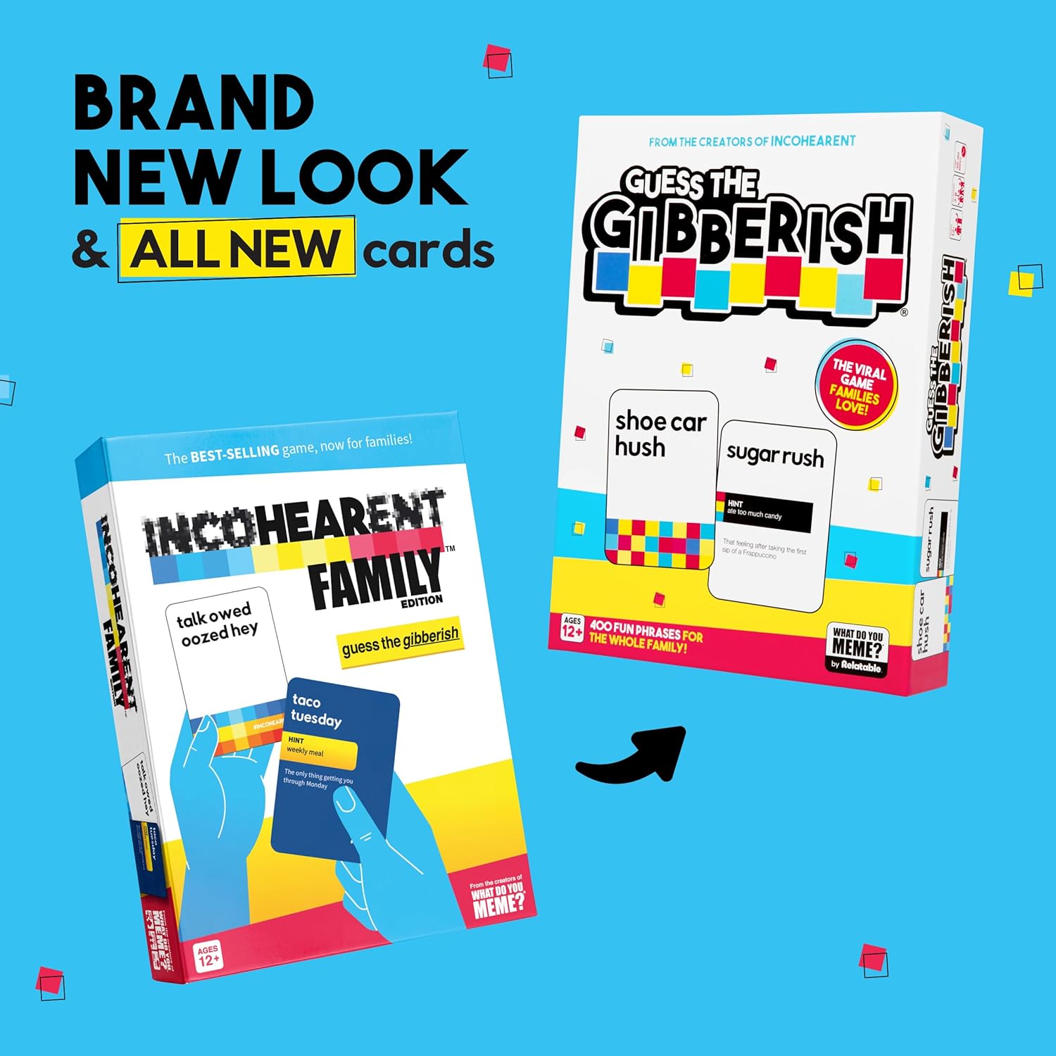 Guess The Gibberish Card Game for Families by Relatable, From The Creators of Incohereant, Fun Kids Games for Kids