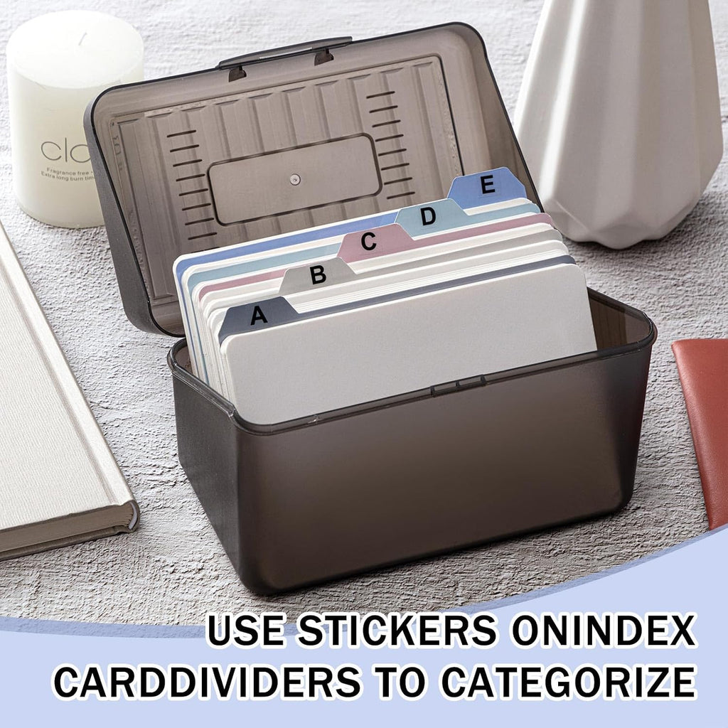 104 Pcs Index Card Guide Set Include 100 Pcs 4 x 6 Inch Index Card Dividers 5 Colors Dry Erase Index Cards 4 Pcs Self