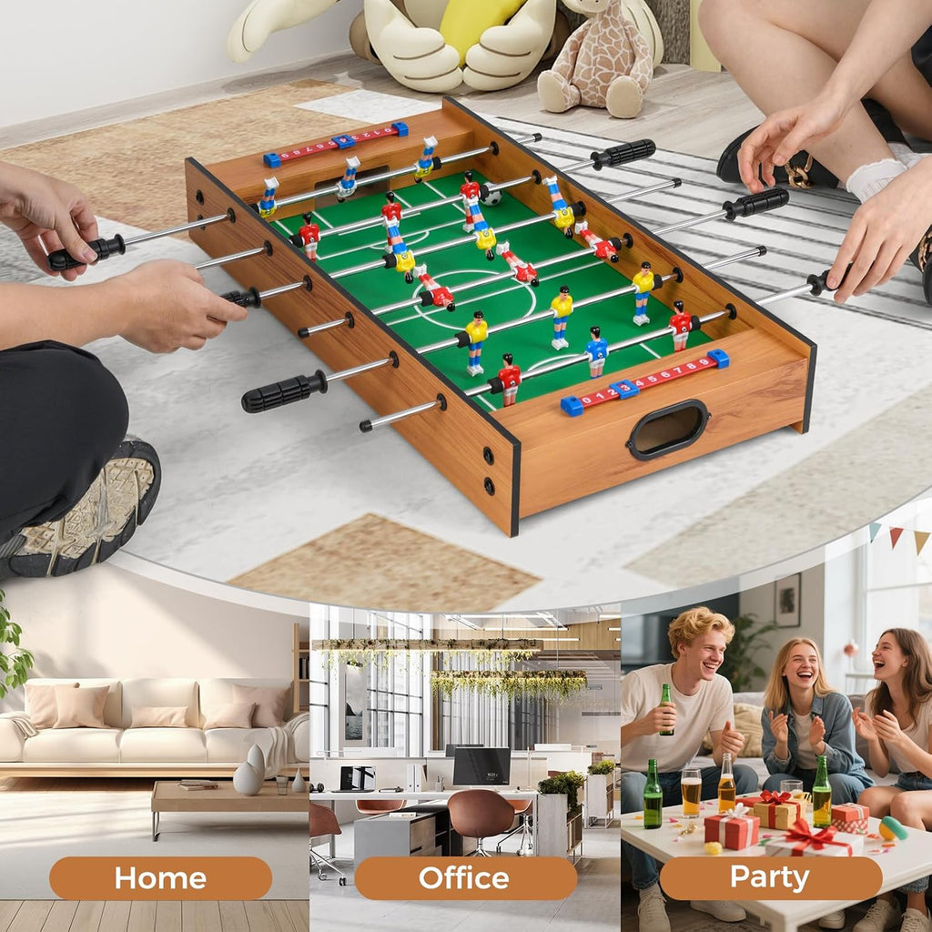 2 in 1 Multi Game Table, Tabletop Foosball Table & Hockey, Combo Game Table Set with Complete Accessories for Kids &