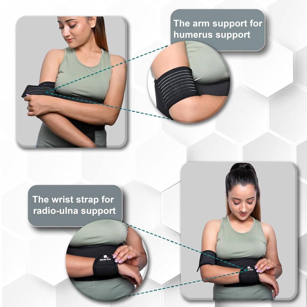 Left Right Shoulder Immobilizer Arm Sling Elastic Brace for Clavicle Collar Bone Dislocation Subluxation Shoulder