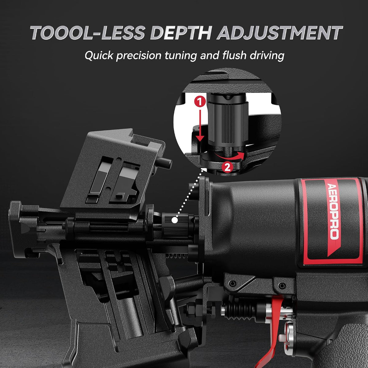 CN45N Pneumatic Roofing Nailer – Professional Heavy-Duty Roofing Nail Gun for 15 Degree 3/4″–1-3/4″ Coil Nails on