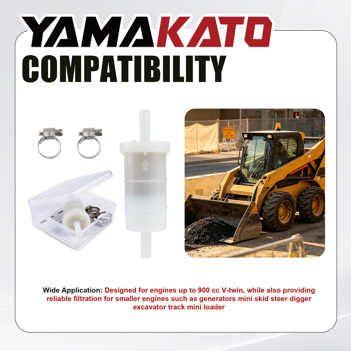 YAMAKATO 1/4 6.4mm Fuel Filter Upgrade for Rato 739CC R740 Engine