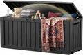 Outdoor Storage Box, 150 Gal Gen 2 Resin Deck Box w/Gas Struts & Wheels