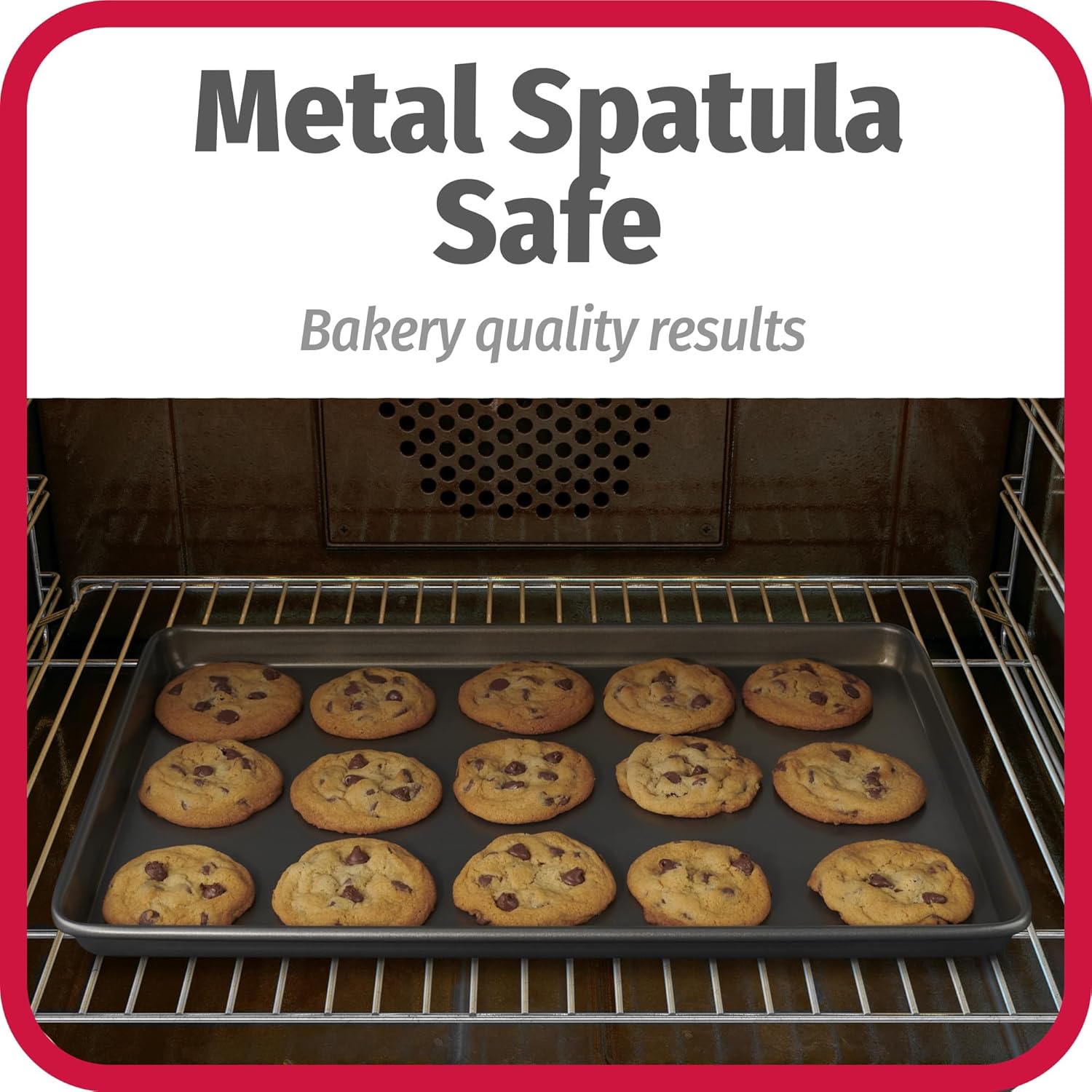 Everyday Nonstick Baking Sheet Set, 3 Pack Includes Small (13×9) Medium (15×1) and Large (17×11) Pans Carbon Steel