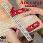 Woodpeckers inDexable Square System, 18 Inch XL Combination Square, Feature Packed Woodworking Tool